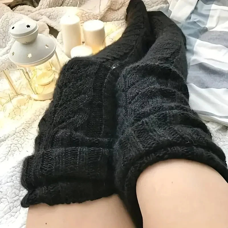 1 Pair Women Winter Thick Knitted Long Socks